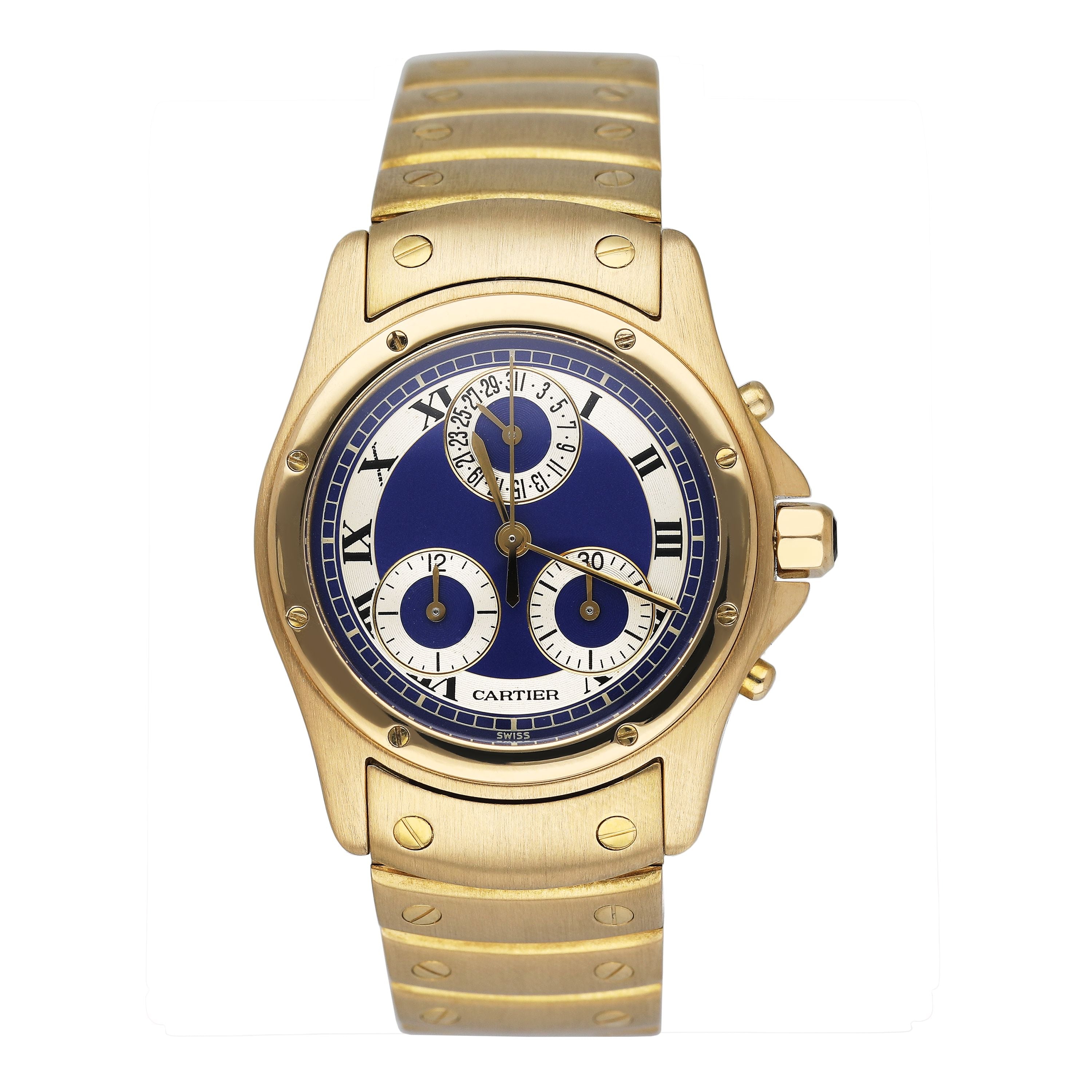Cartier Santos Ronde 81913 Yellow gold and Stainless steel White