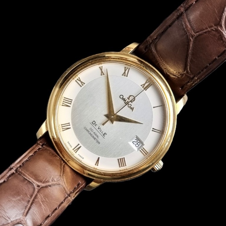 Omega De Ville Prestige 196.3532 Stainless steel Golden 1997