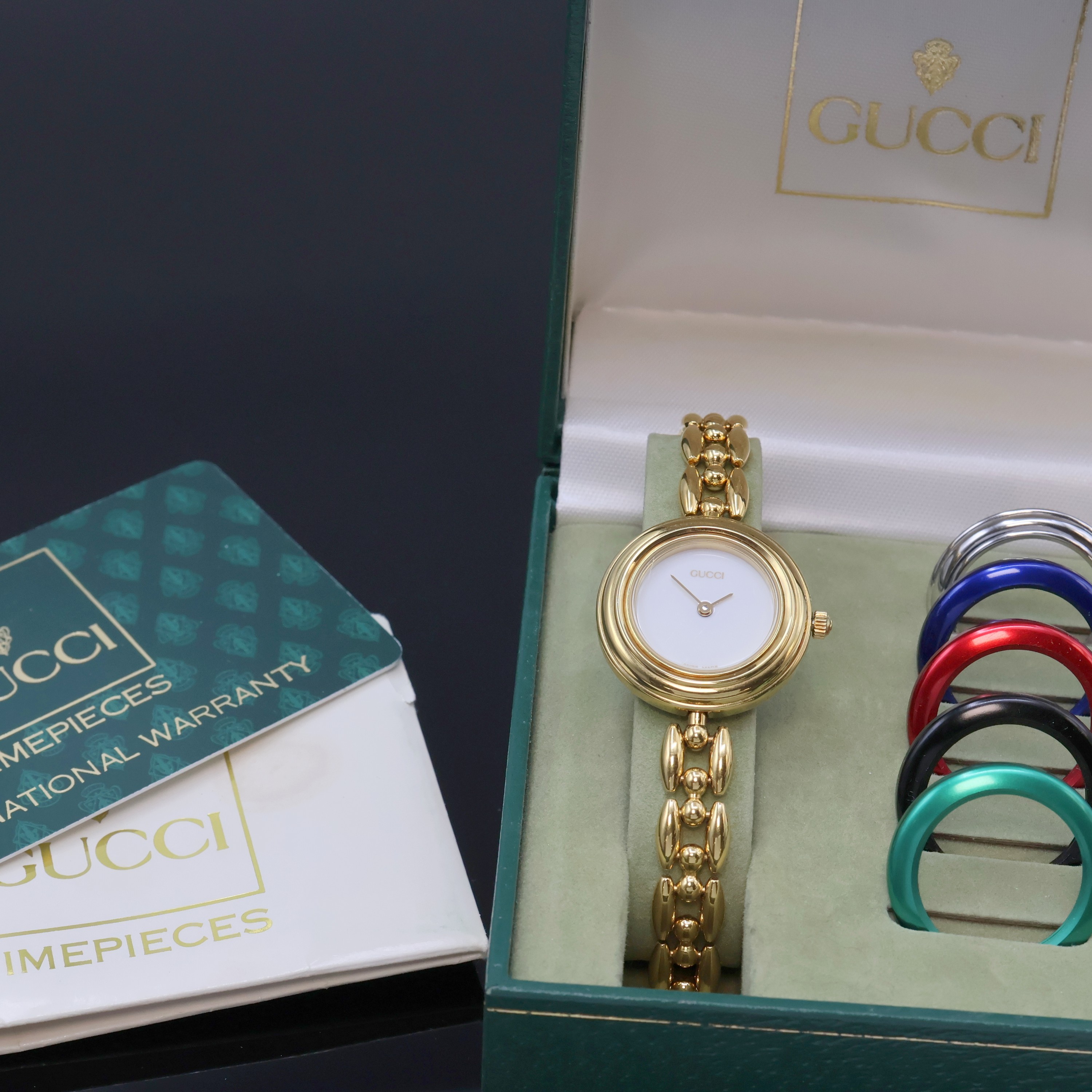 Gucci 11/12.2 Change Bezel Chameleon Quartz Watch SS 196563 Gucci 11/12.2 Change Bezel Chameleon Quartz Watch SS – AMORE  main image 2