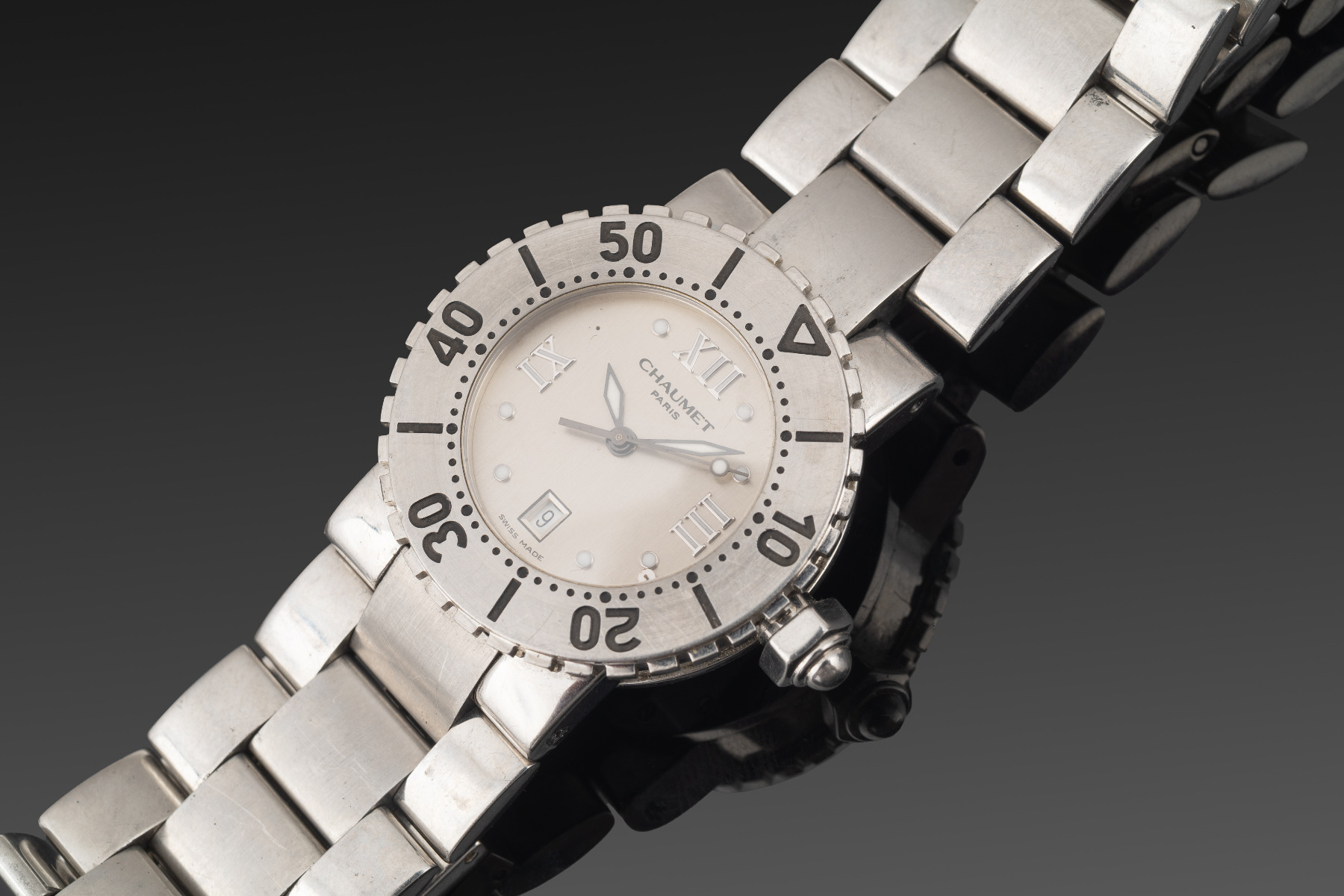 中古 ショーメ Chaumet W83880-001 グリーン /ダイヤモンド レディース 腕時計 ショーメ オルタンシア W83880-001 グリーン/ダイヤモンド レディース