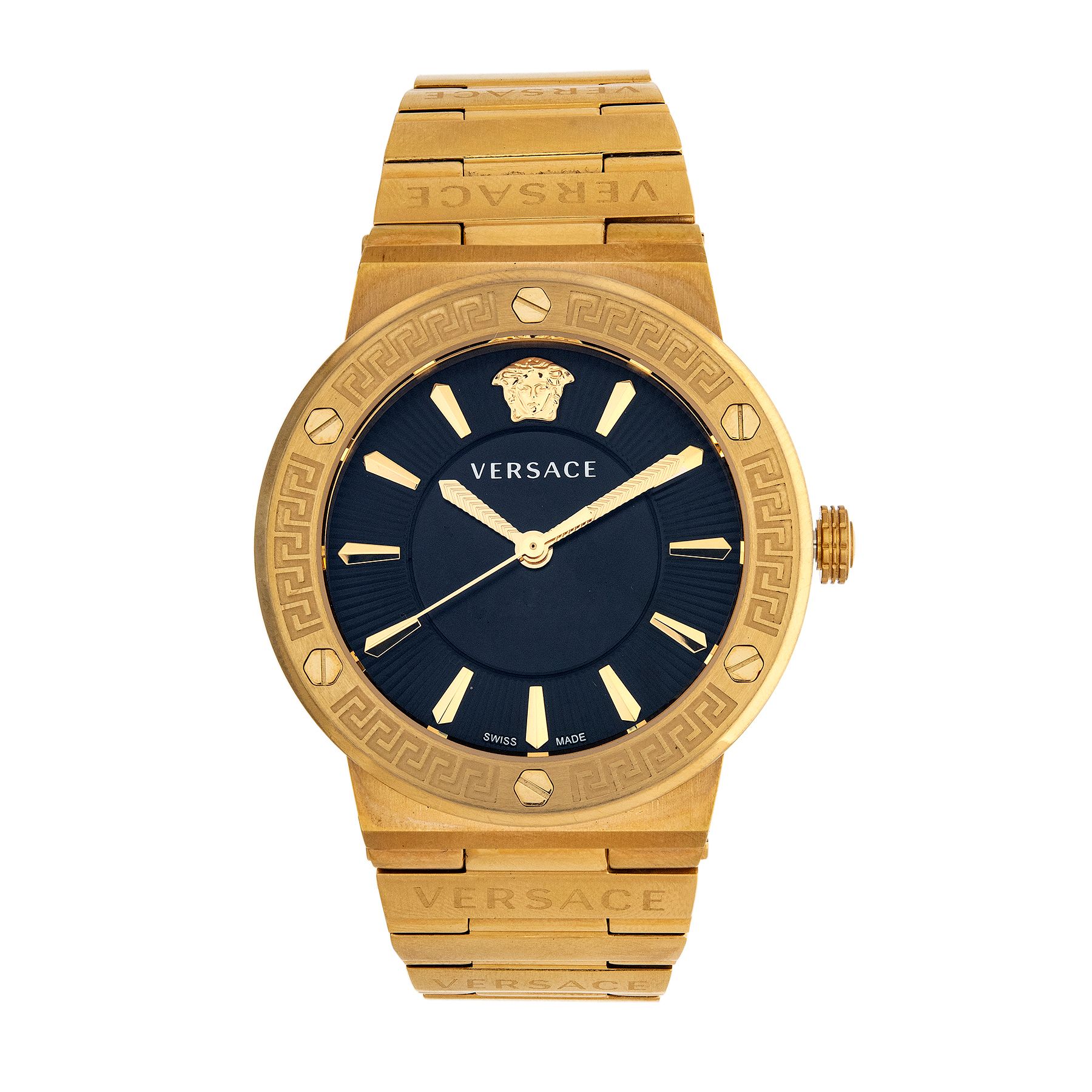 Versace Greca Logo VEZ900421 Stainless steel Black | Dealer