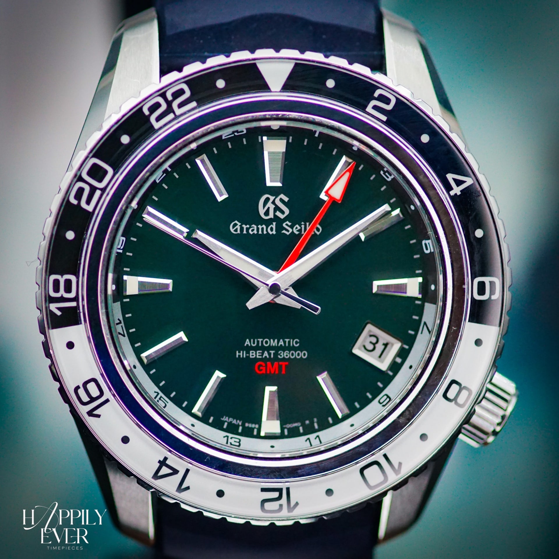 Grand Seiko 6146-8000 Yellow gold and Stainless steel Green 1968