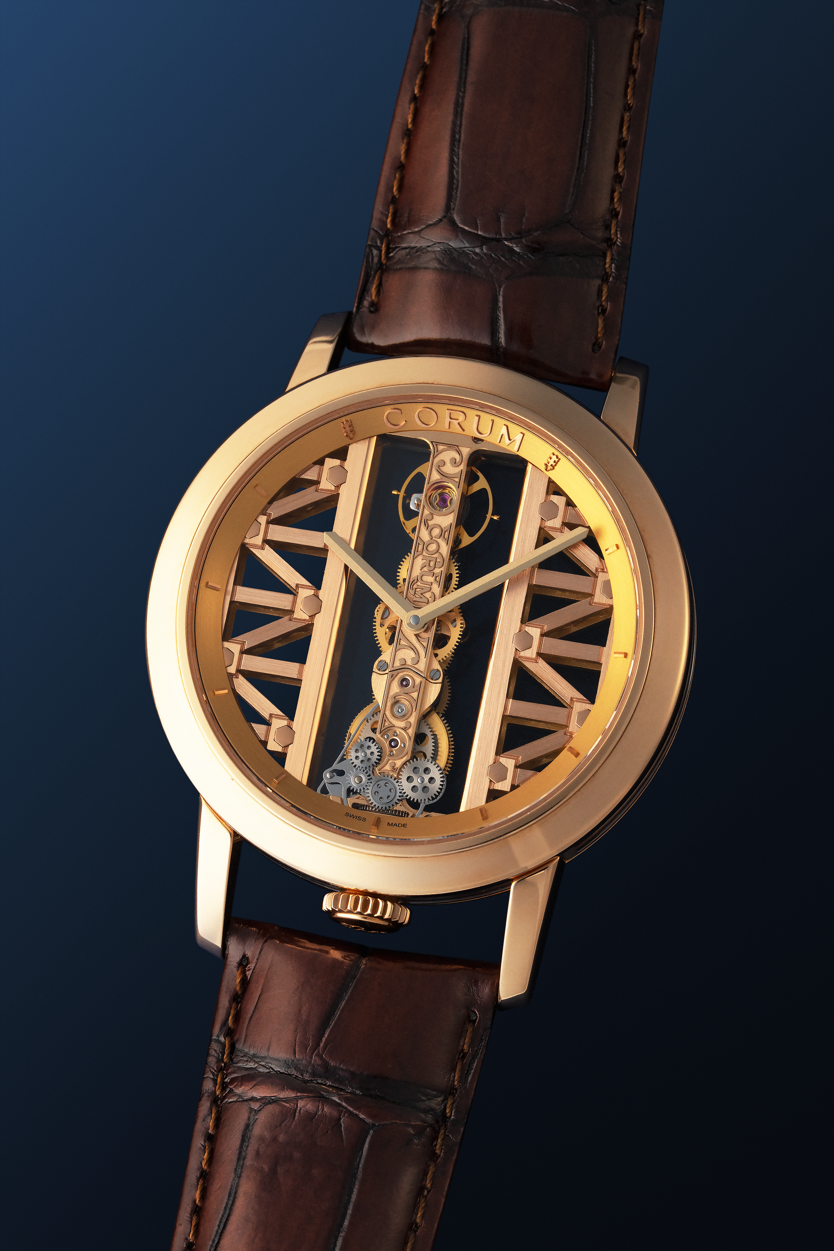 Corum Golden Bridge 13.206 Yellow gold Skeletonized 1988