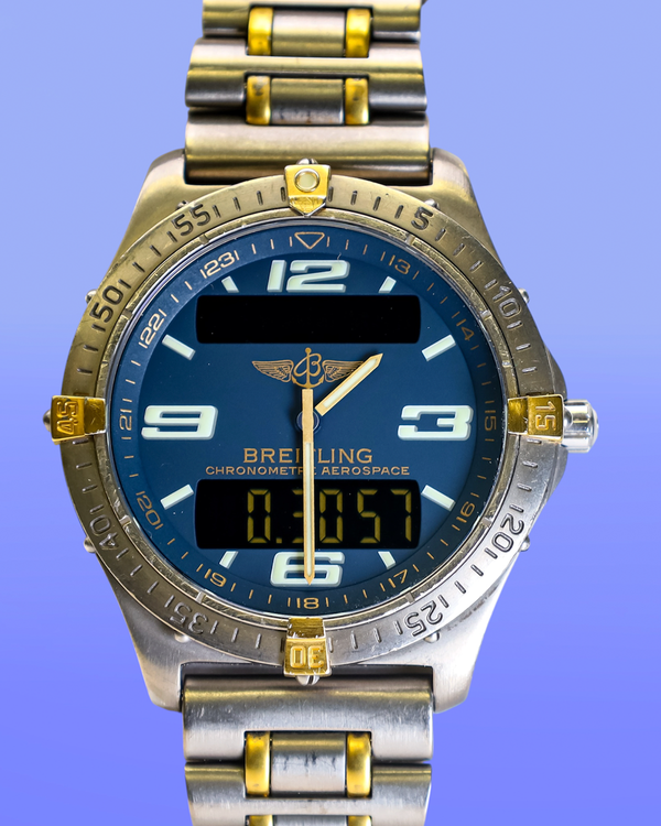 Breitling Aerospace E65062/E656F32PT Titanium Navy blue Japan