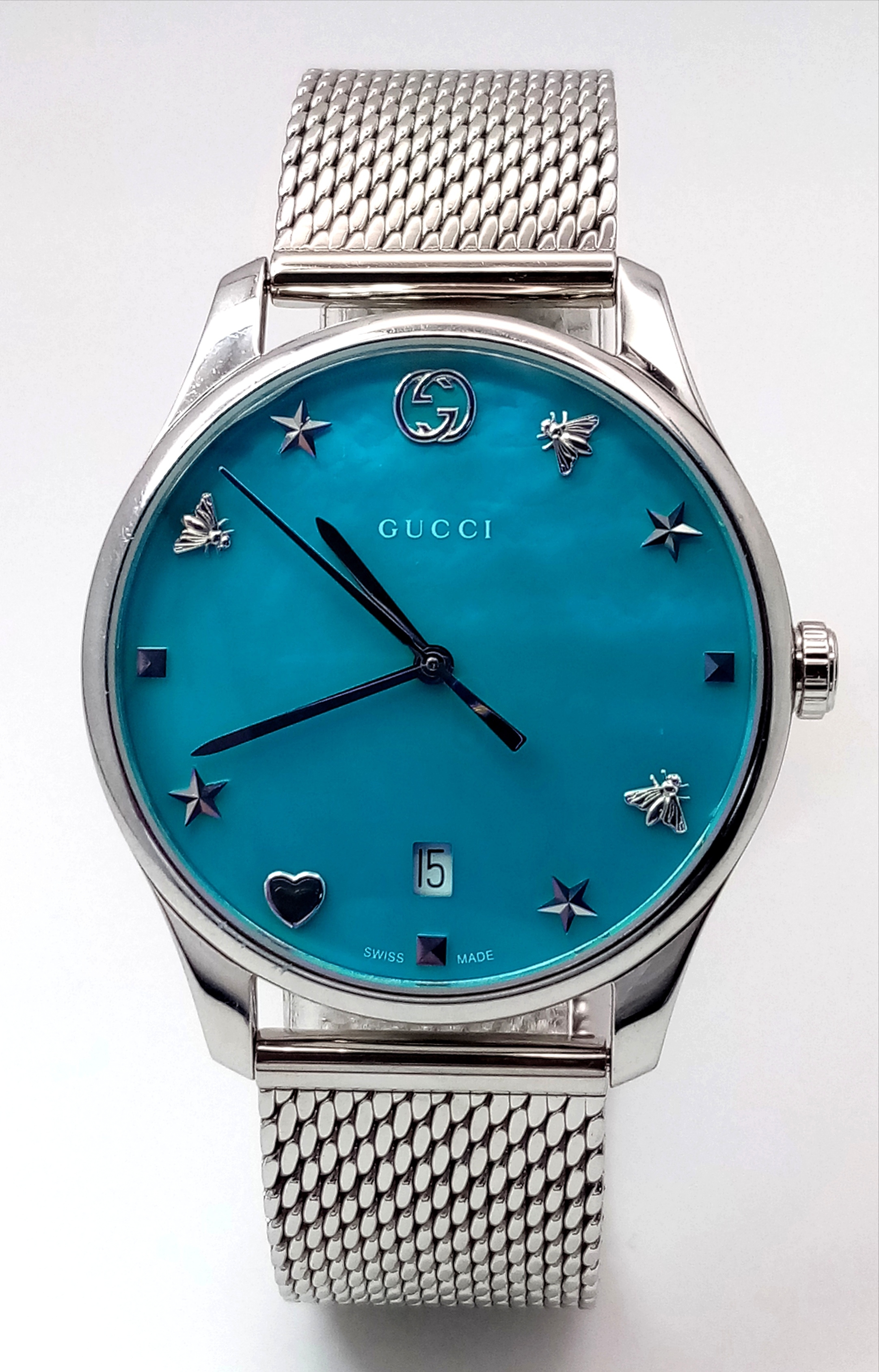 Gucci U-Play 129.4 Bronze Tone Stainless Steel Gray 1950 United