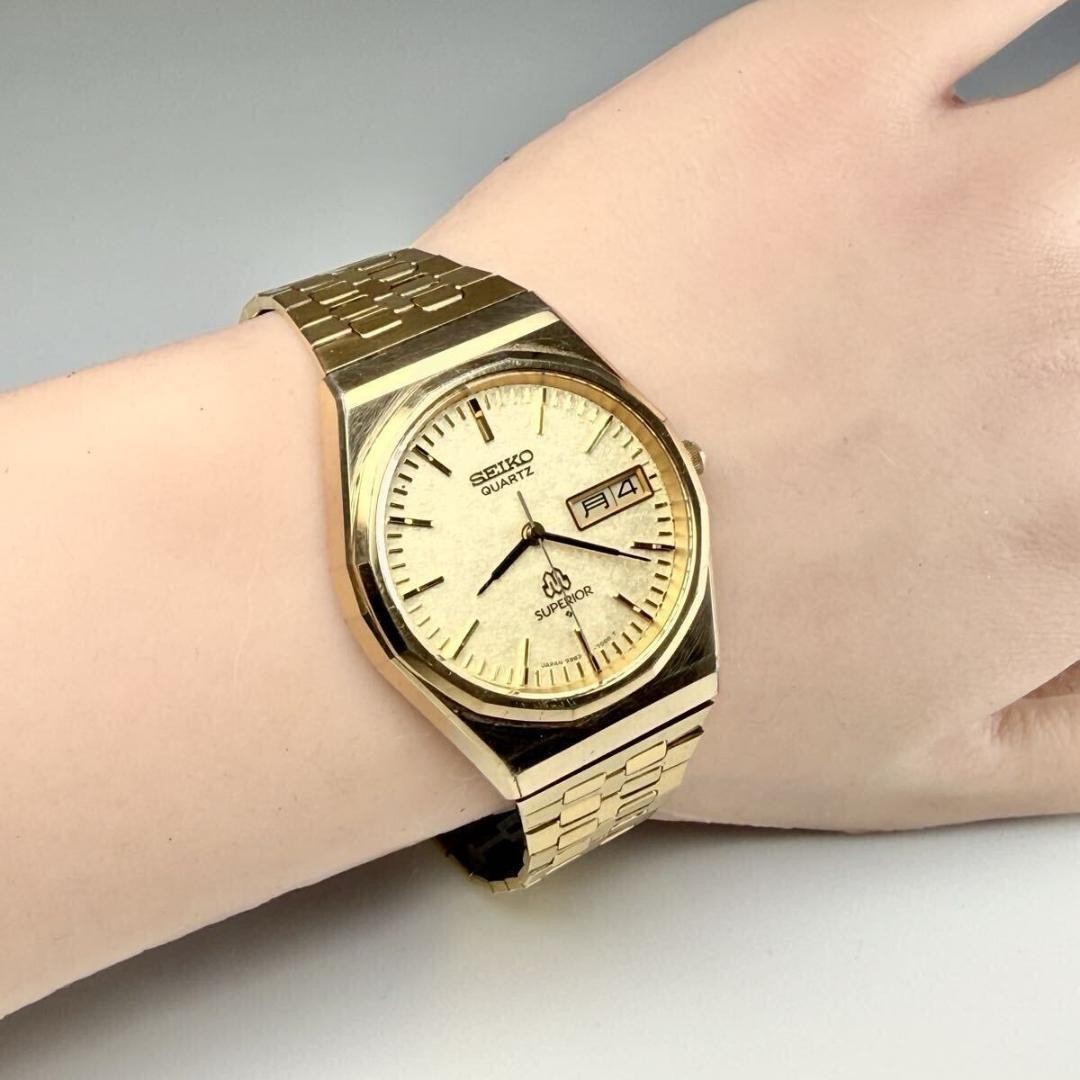 SEIKO QUARTZ SUPERIOR 本体 ゴールドカラー seiko-superior-9983-7000-