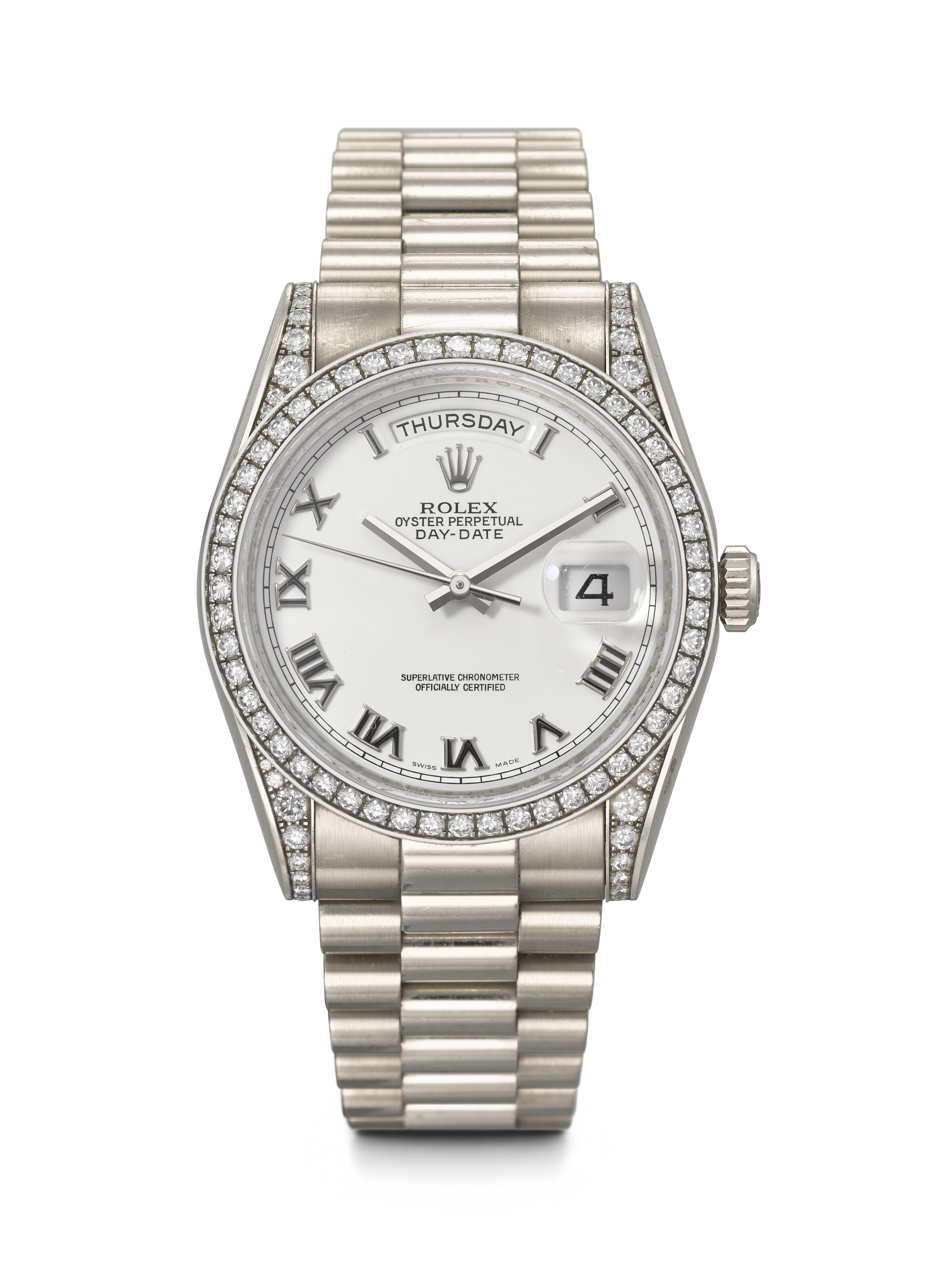Rolex Day-Date 128158RBR Yellow gold Paved 2023 United States