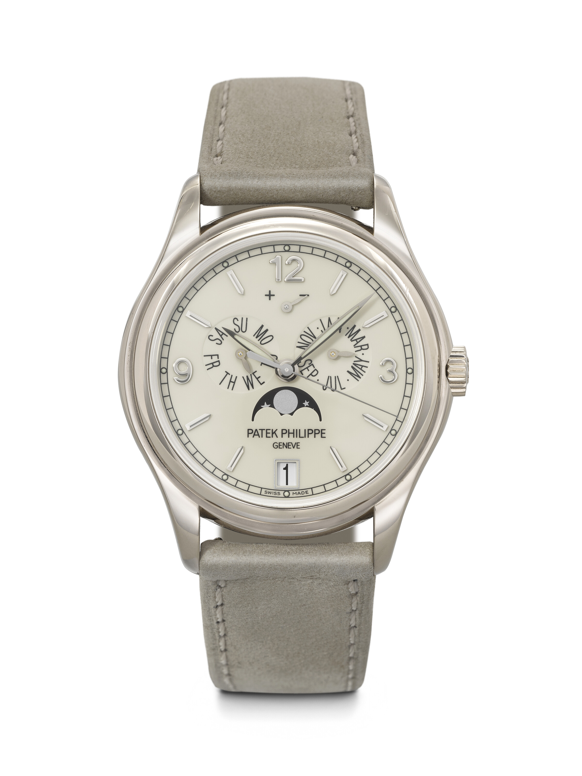 SS Strap Pp 5146 Patek Philippe Annual Calendar 5146G White Gold