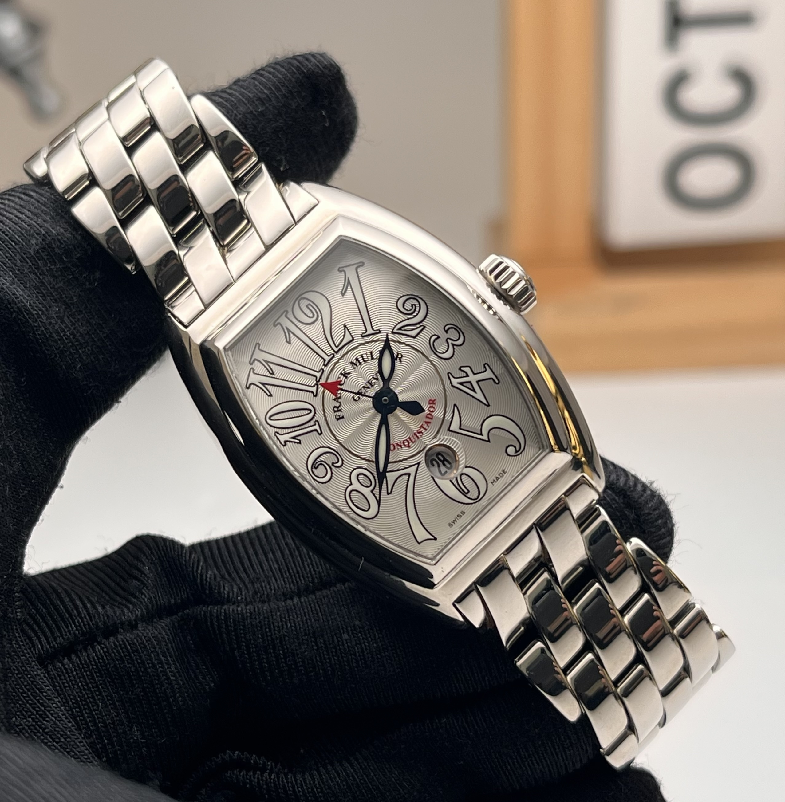 Franck Muller Conquistador 8005 L TAORMINA Stainless steel Black
