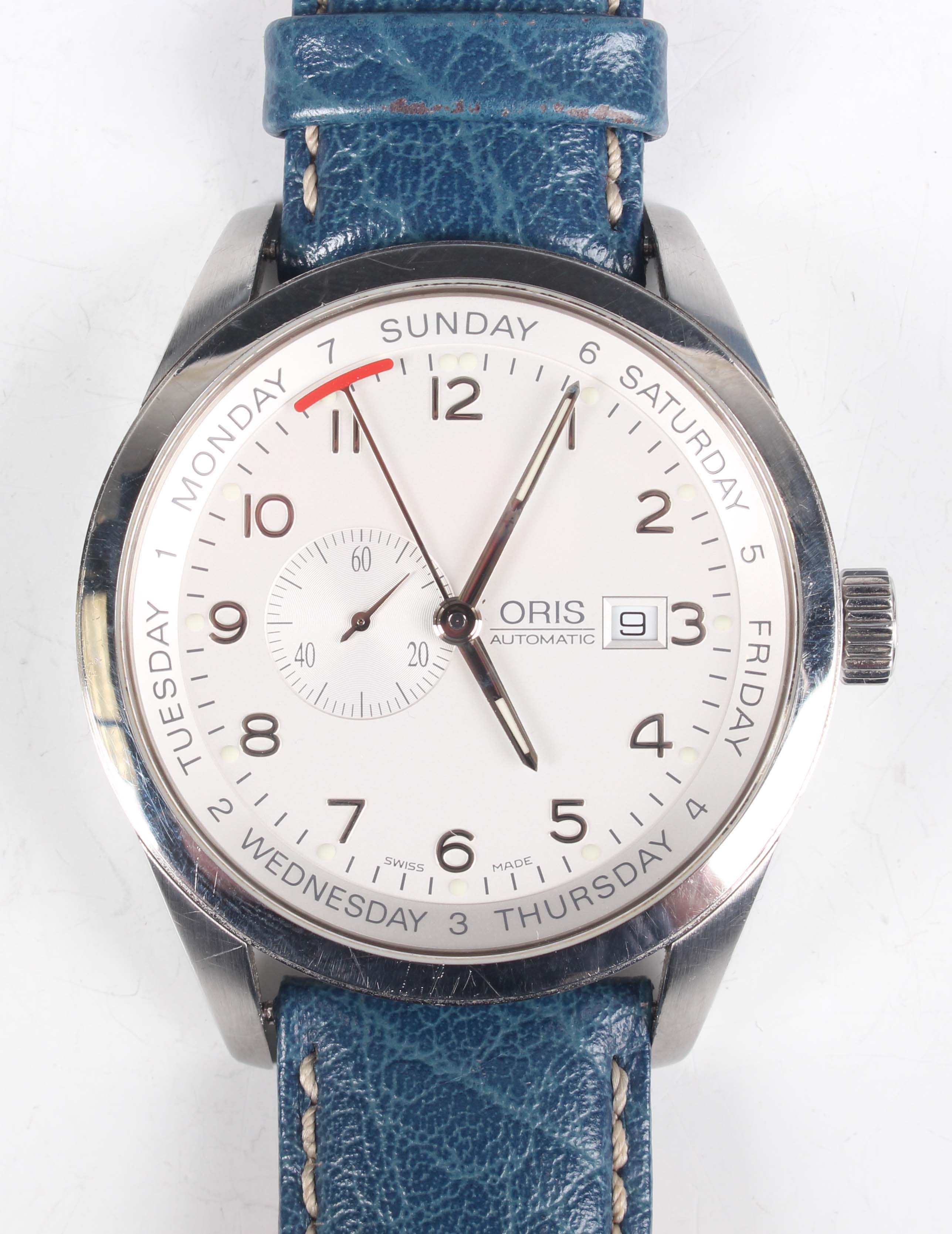 Oris Wrist Alarm 418-7451-63-61 Stainless steel White 1992 Hong