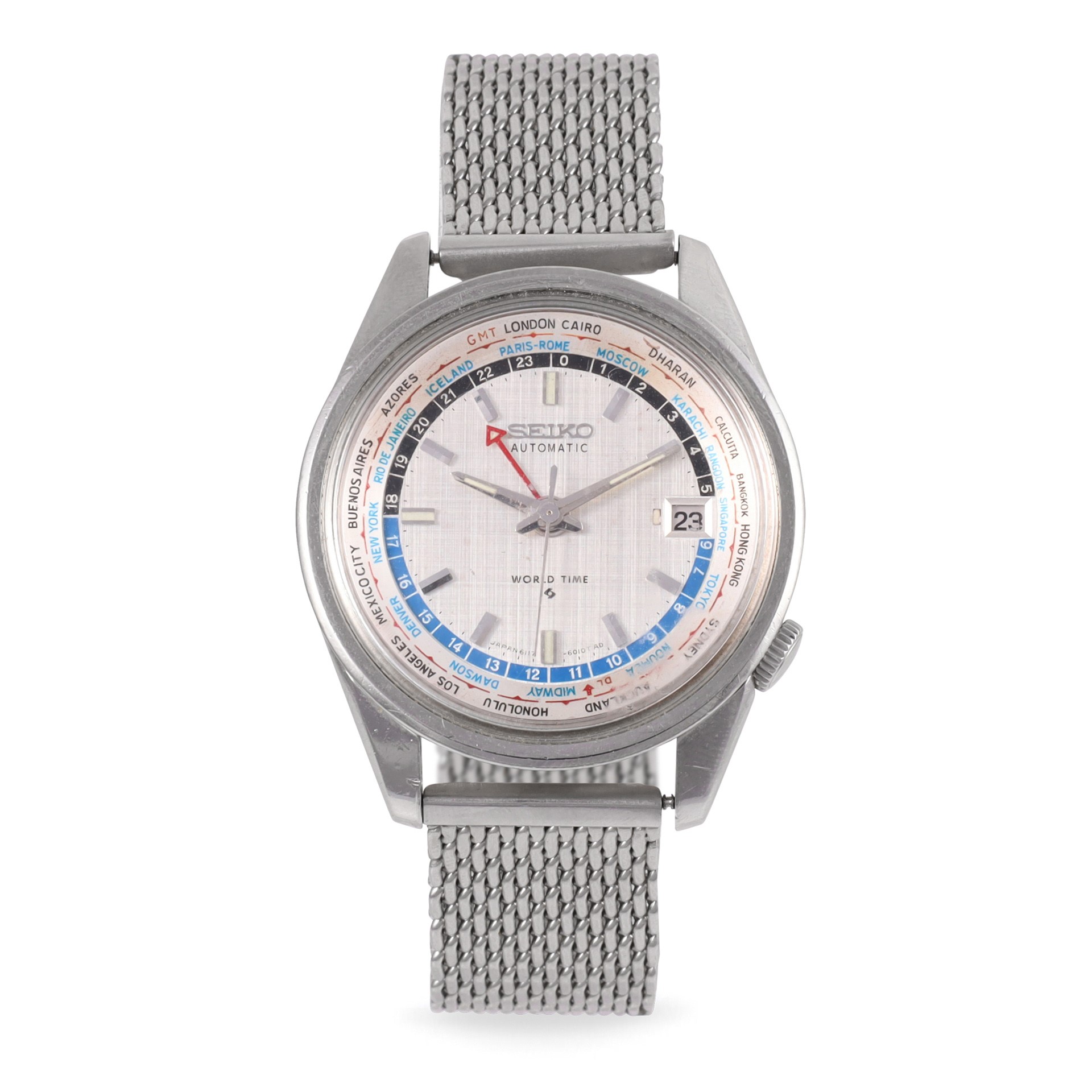 Seiko World Time 6127-7000 Stainless steel Black Japan | Dealer