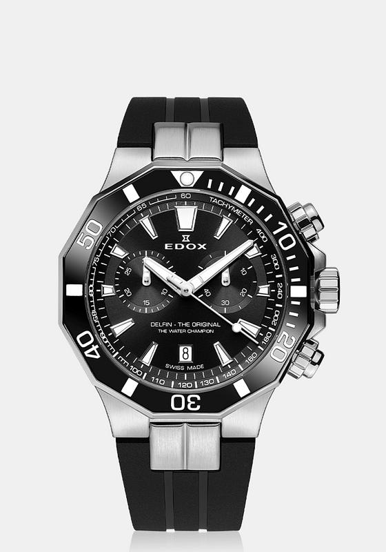 Edox Chronoffshore-1 80099 3R NIN Stainless steel Black | Dealer
