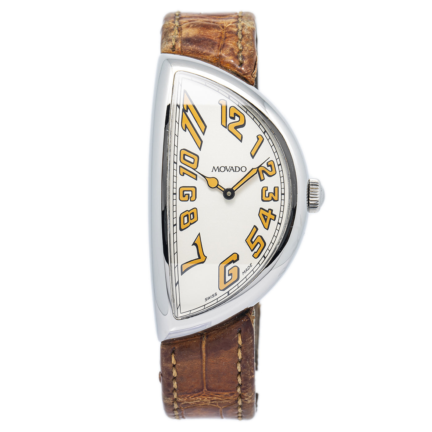 【稼動品】MOVADO モバード ミュージアム バングル 84.A1.809.A Movado 84-A1-1950 Stainless steel Cream 1950 United States