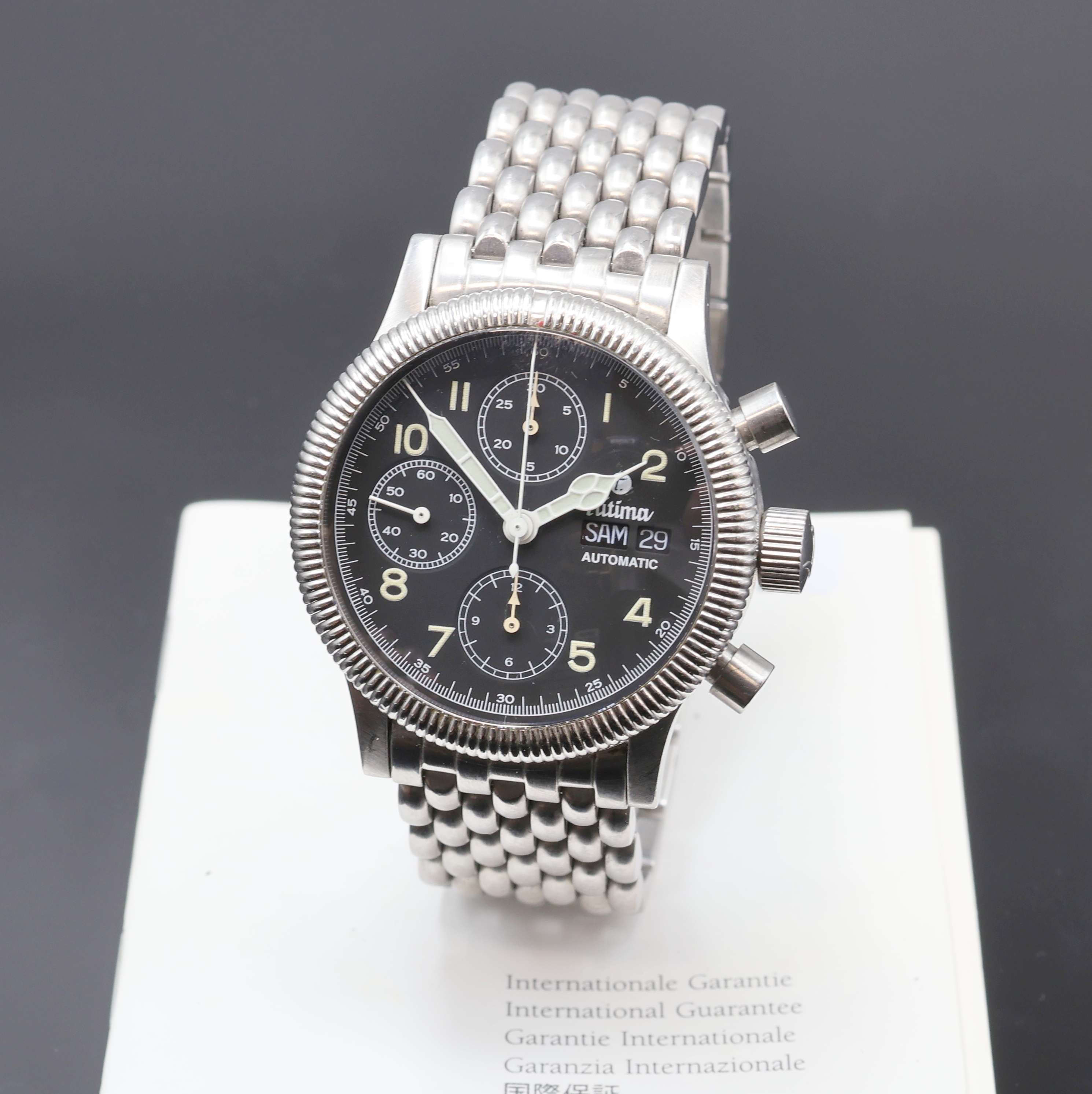 Tutima FX Chronograph 788-04 Stainless steel Black Japan | Dealer 