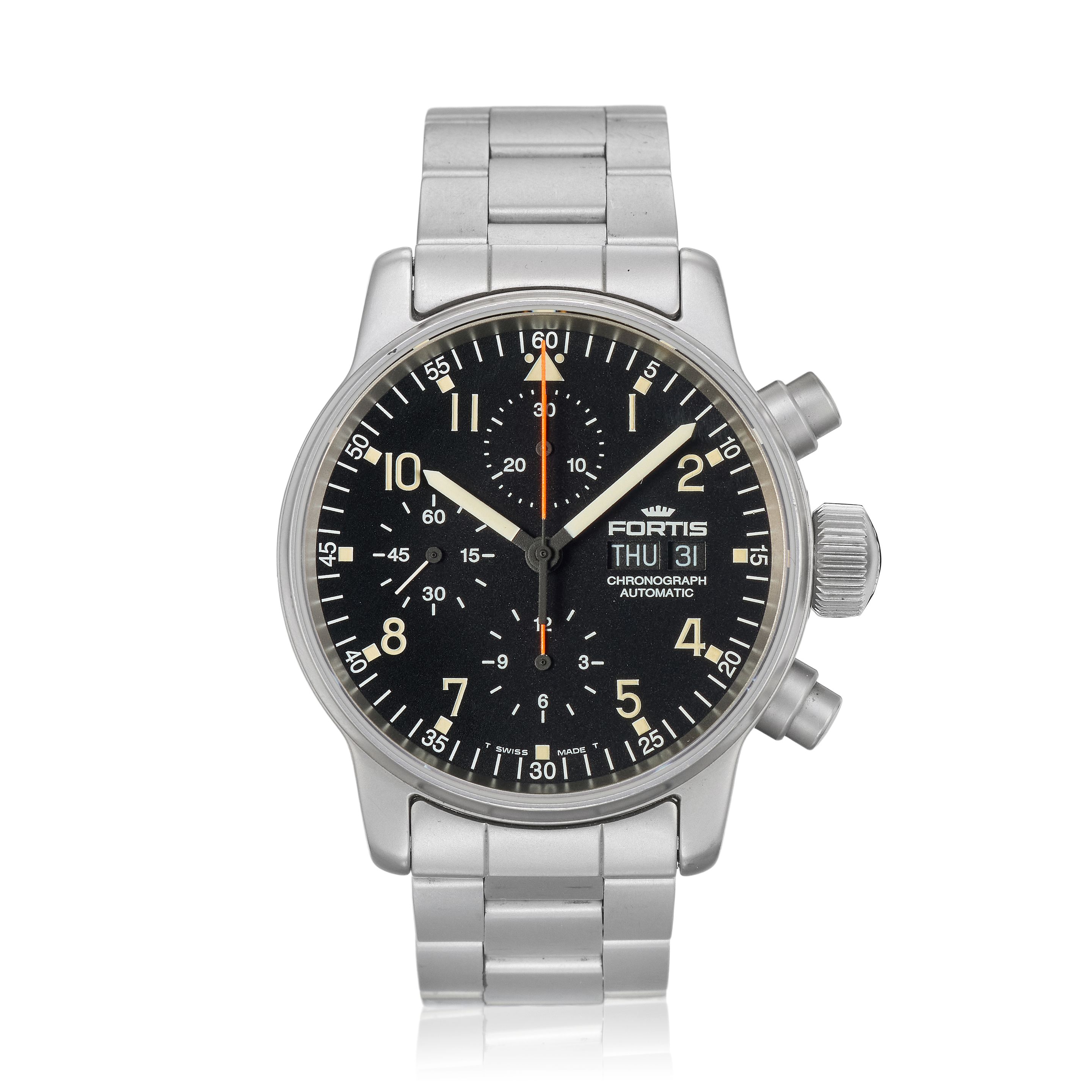 Fortis Flieger 595.18.158.1 Stainless steel Black | Dealer