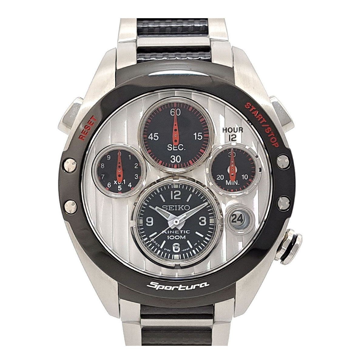 Seiko Sportura 5M85-0AA0 Stainless steel Blue | Dealer | EveryWatch