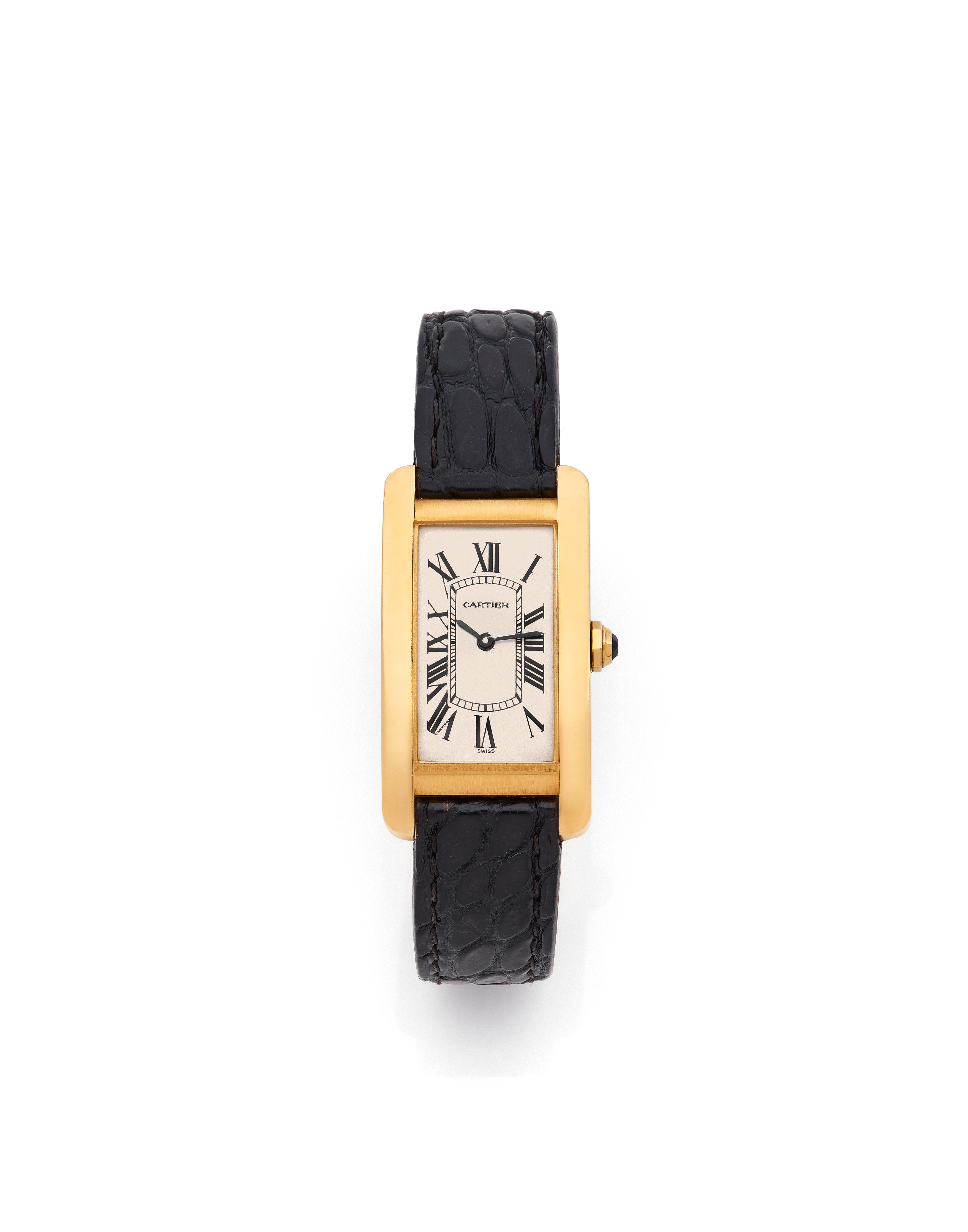 Cartier Tank 18k yellow gold White 1946 | Important Watches | Lot