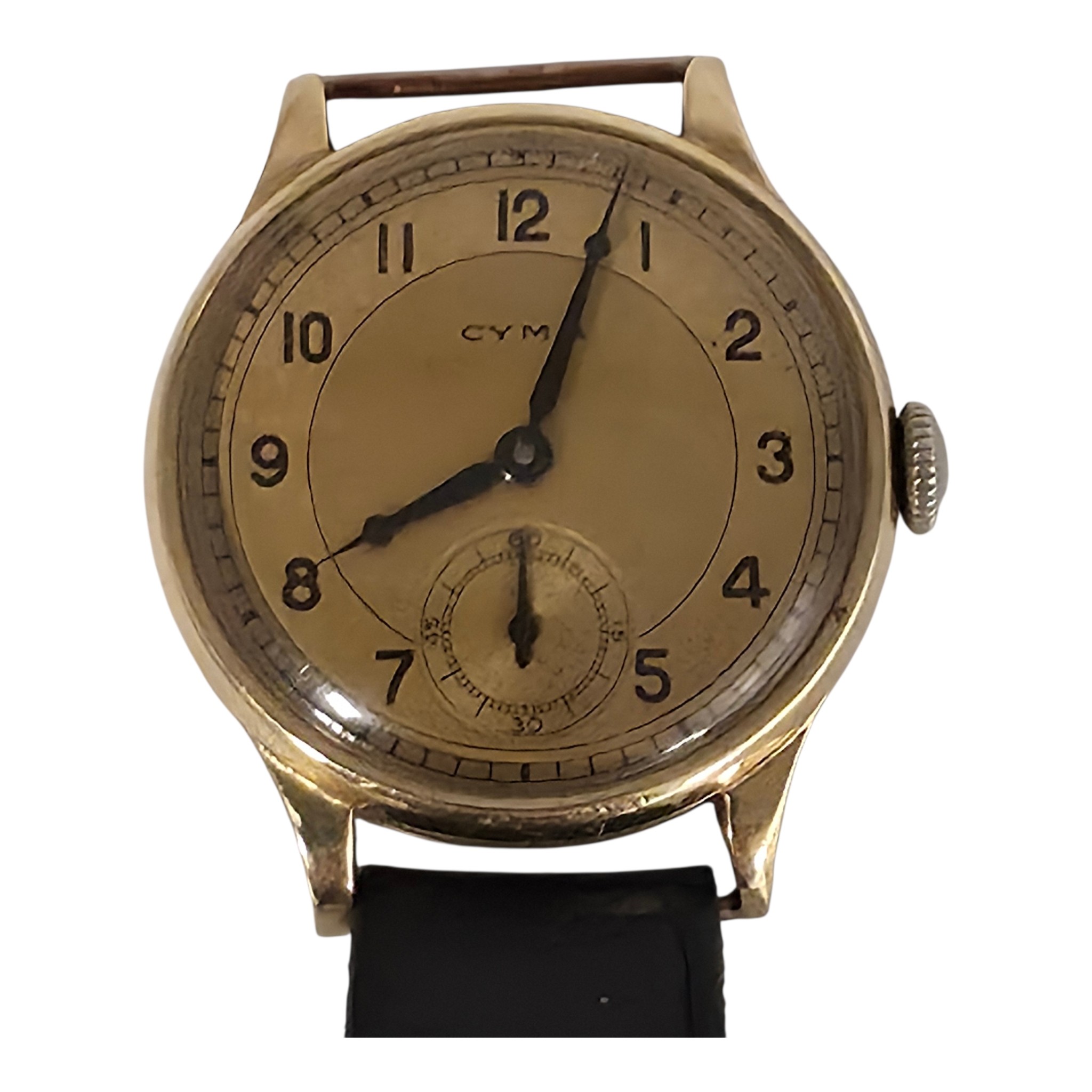 Cyma 14k yellow gold 1920 Germany | Clocks part 1 | Lot 12-03009