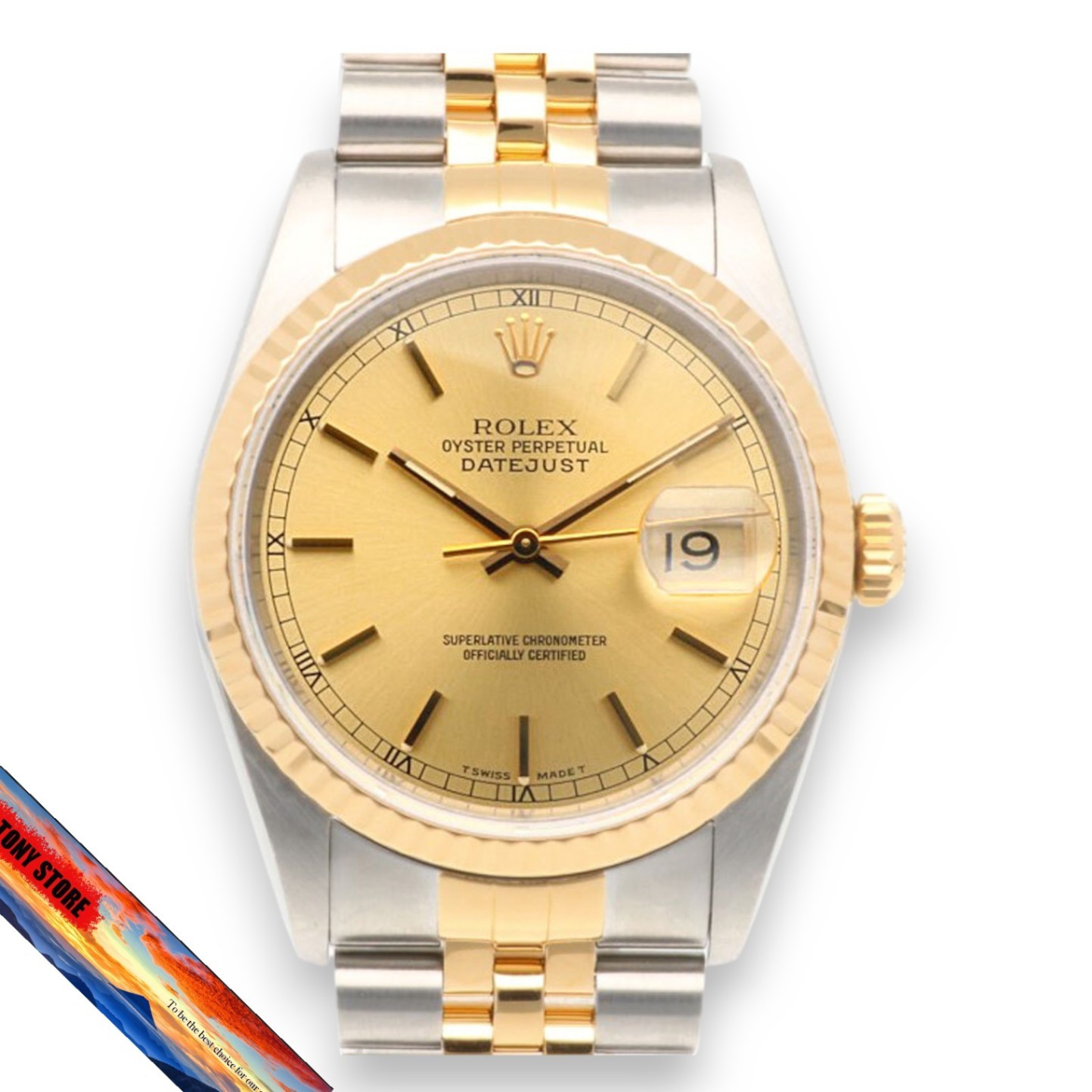 Rolex Datejust 16233 Stainless steel Champagne 1990 Switzerland