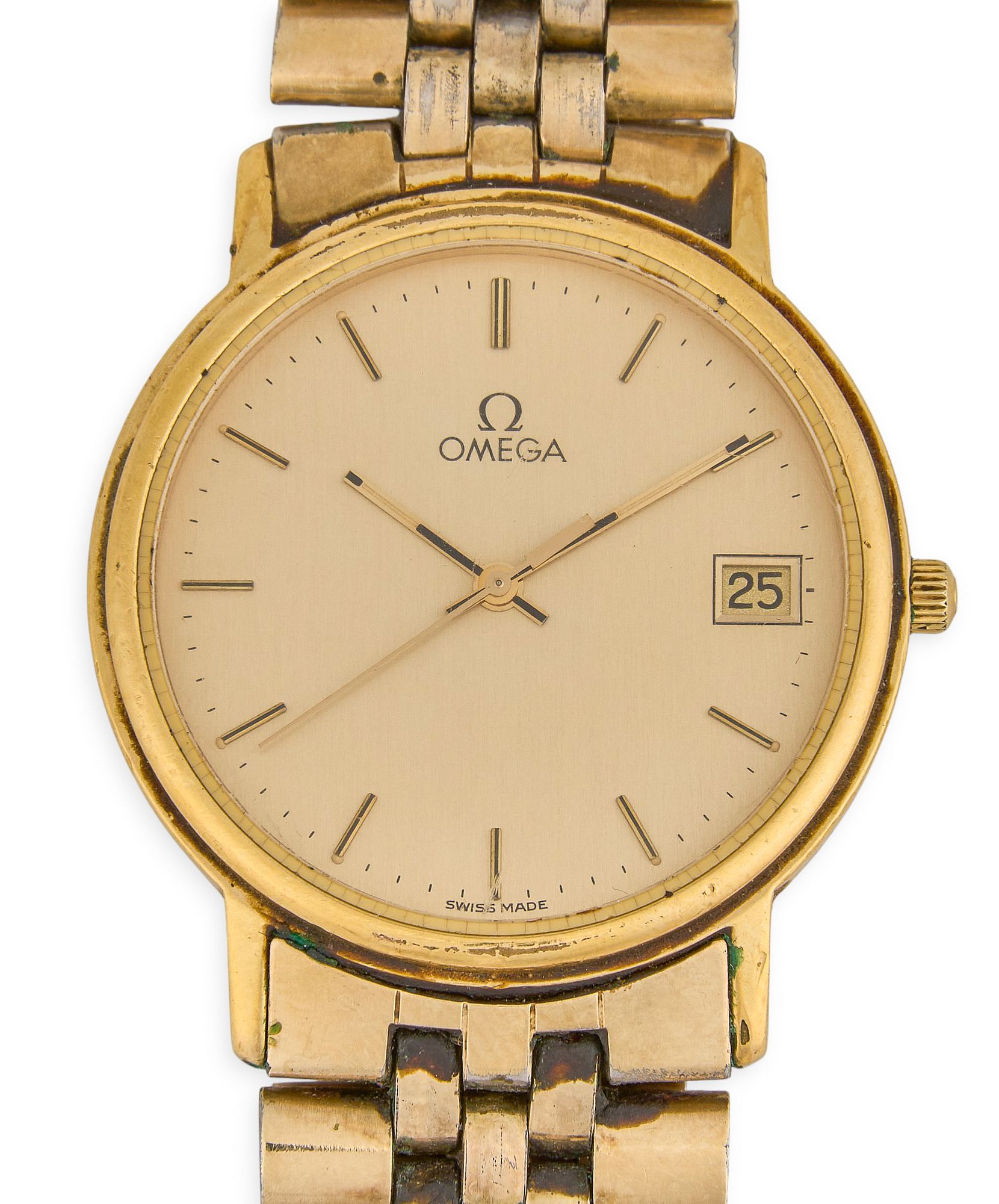 OMEGA De Ville ゴールド文字盤 クォーツ 腕時計 Omega De Ville 196.0144 Stainless steel | Dealer | EveryWatch