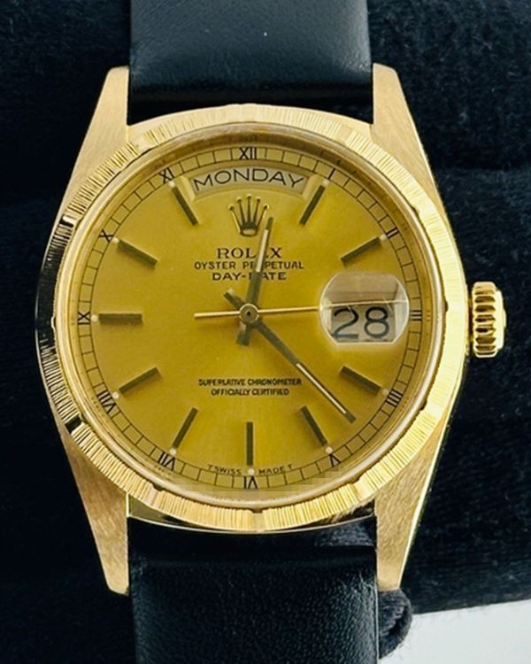Rolex Day-Date 18078 Yellow gold Blue 1987 | The Hong Kong Watch