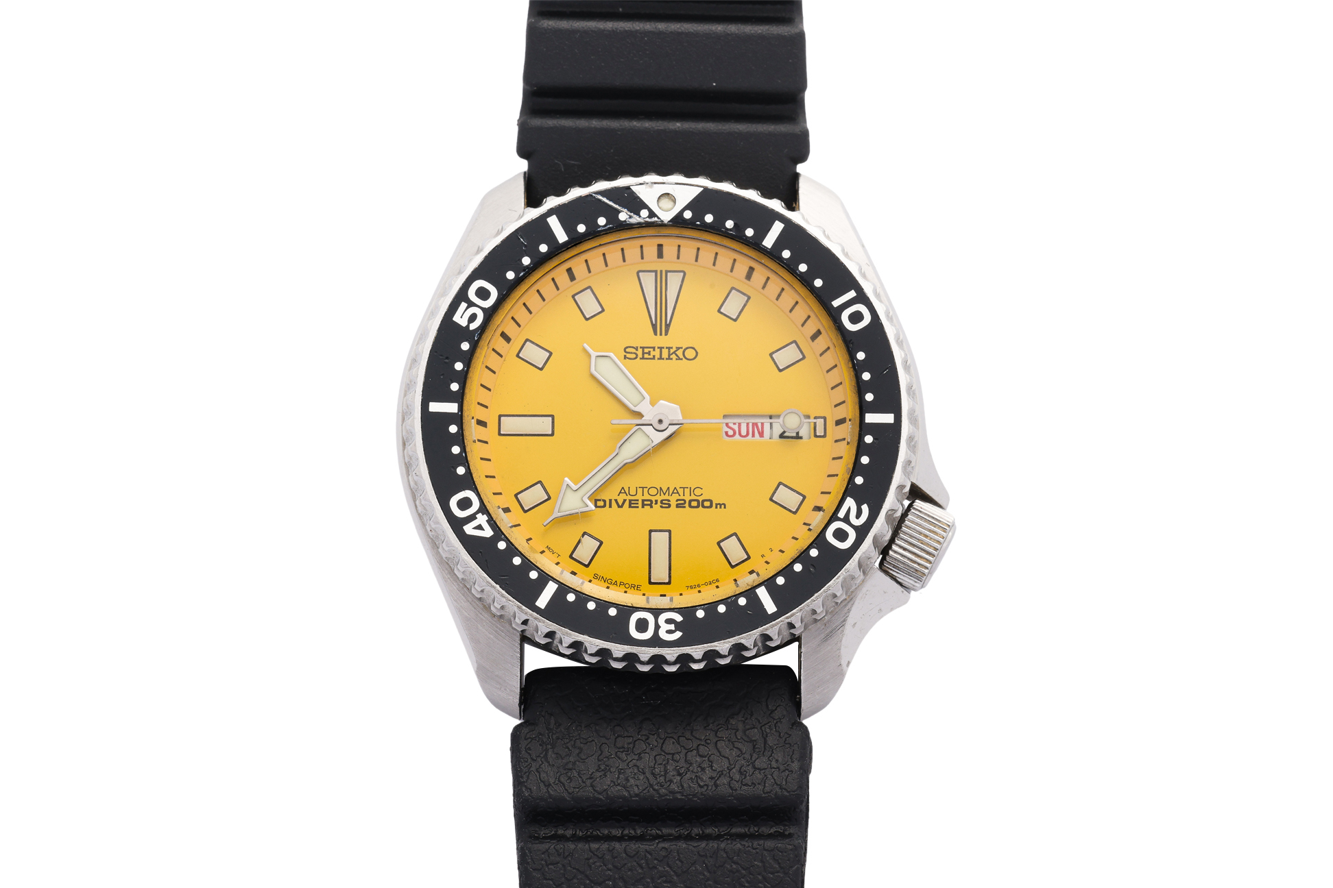 Seiko SKX 7S26-0029 Stainless steel Yellow 2002 | EveryWatch