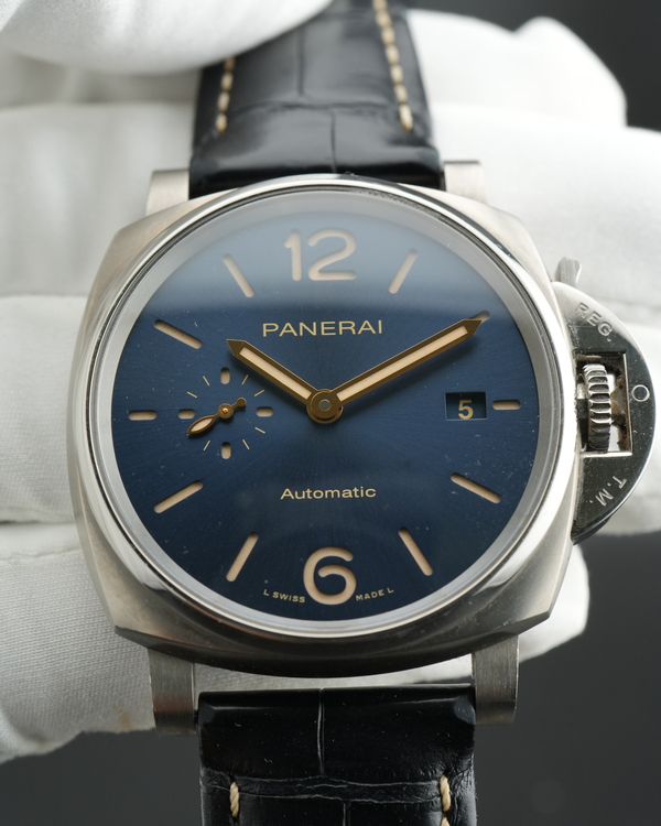 【ぽちさま専用】PANERAI22/20ｍｍ　象革ブルー　よーバックルOP 塊 ぽちさま専用】PANERAI22/20mm 象革ブルー よーバックルOP 塊