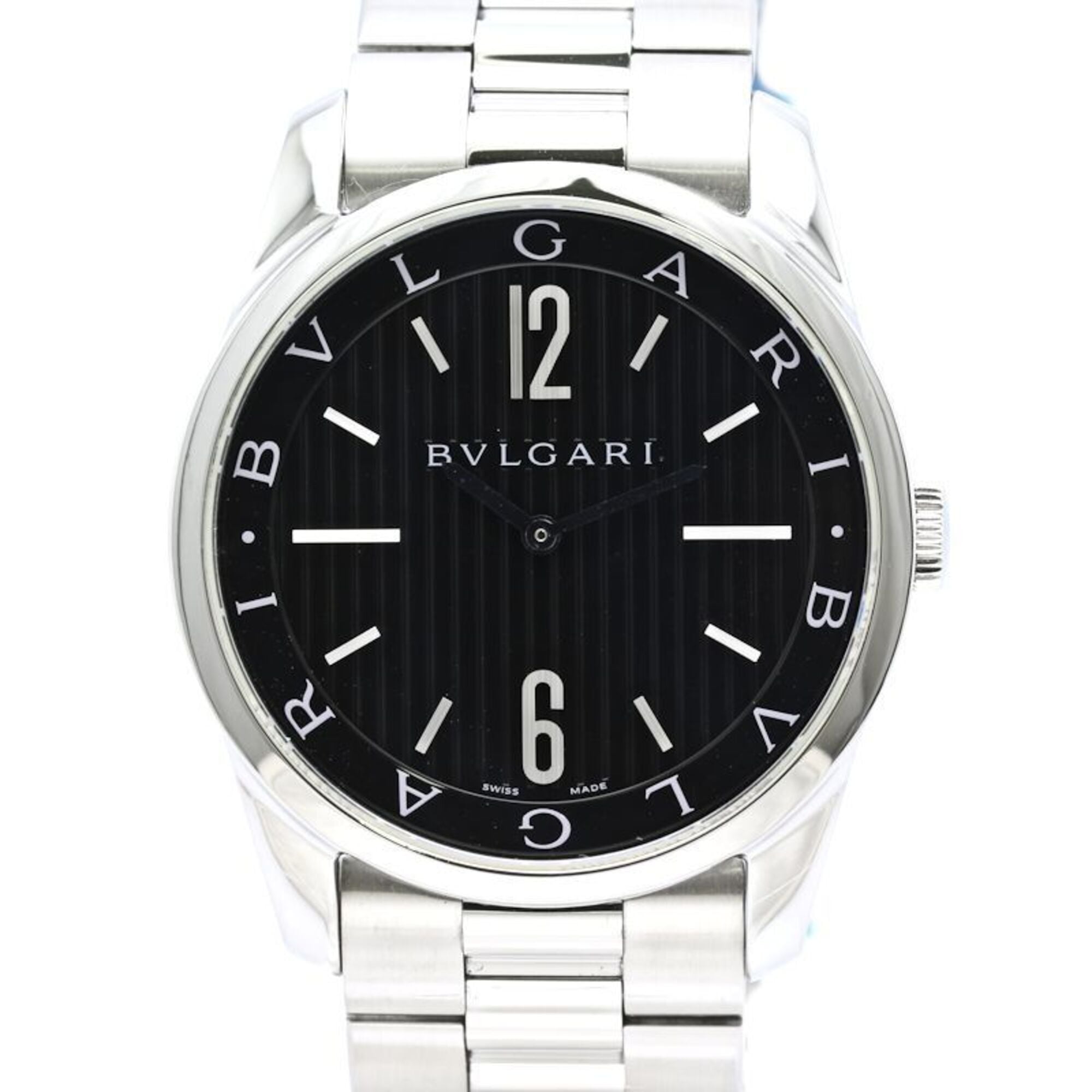 BVLGARI Solotempo ST37S/ST37BSS Stainless steel Black Japan
