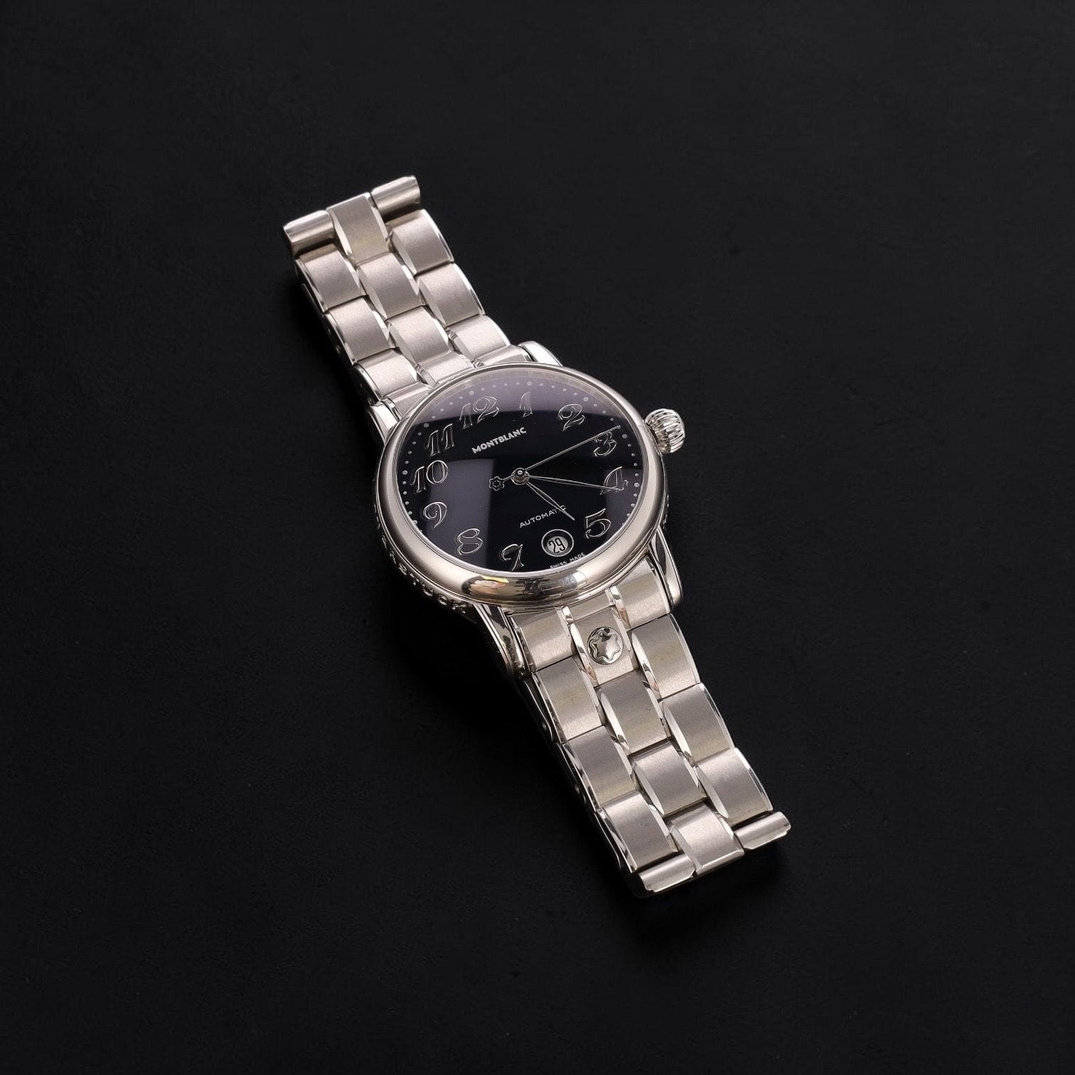 アンティーク　Montblanc 置時計 Montblanc Meisterstuck 7003 Stainless steel and Gold-plated White