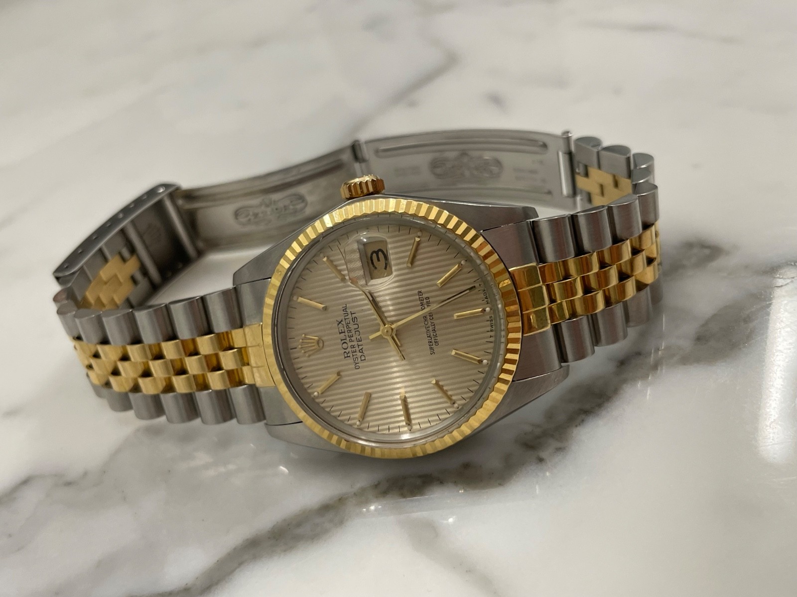 Rolex Datejust 16013 Yellow gold and Stainless steel Silver 1980