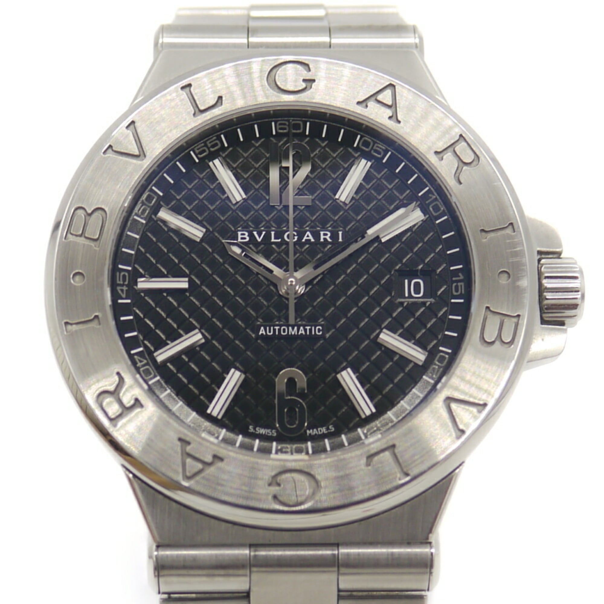 BVLGARI Diagono DG 42 SV CH Stainless steel Black Japan | Dealer