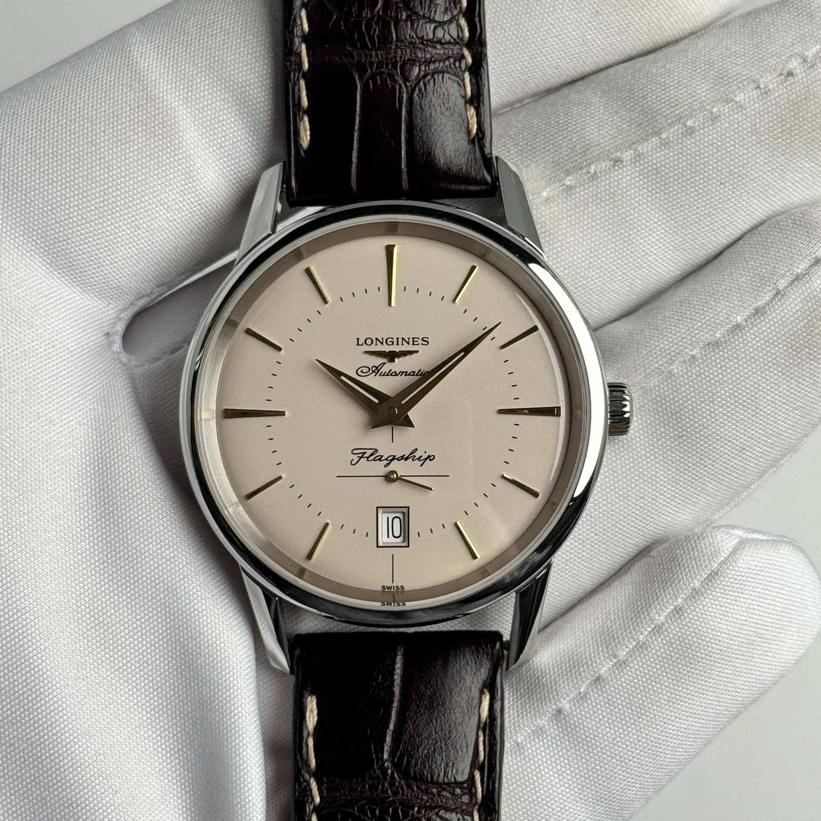 Longines Heritage L4.795.4.58.0 Stainless steel Black 2022