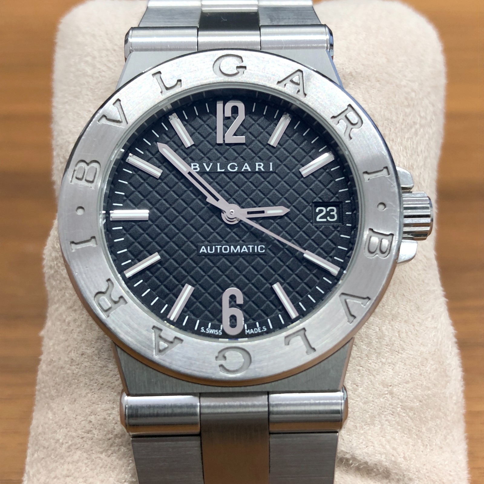 【最終価格】BVLGARI DIAGONO DG35S 自動巻 BVLGARI Diagono DG35S Stainless steel Black | Dealer | EveryWatch