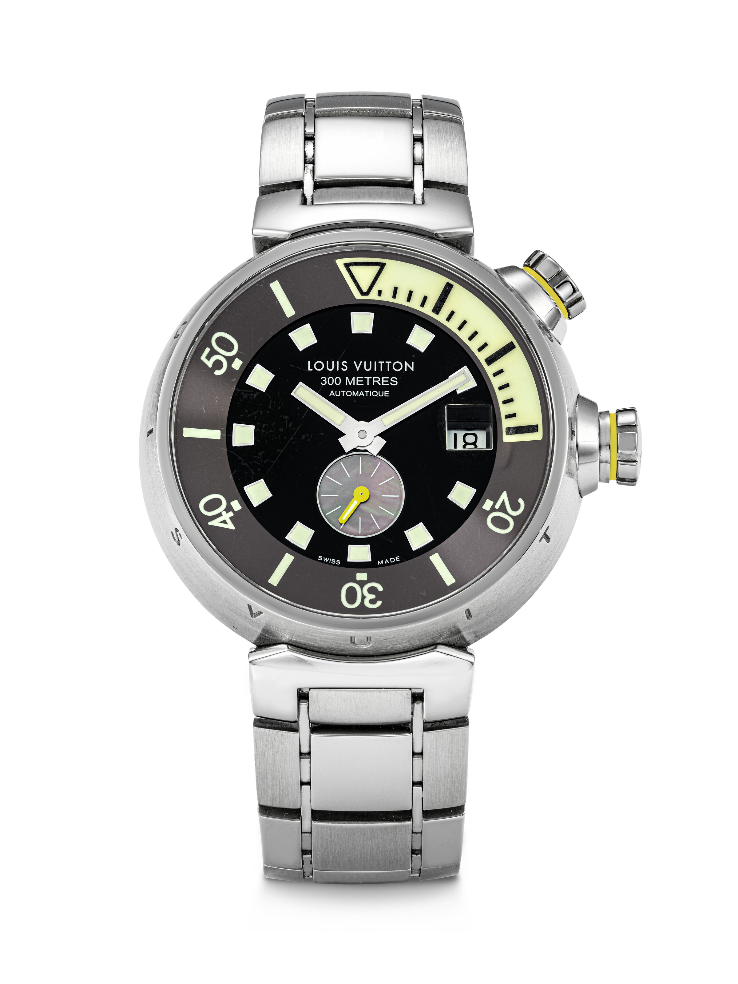Louis Vuitton Tambour Z10962 Stainless steel Blue and Silver 2000