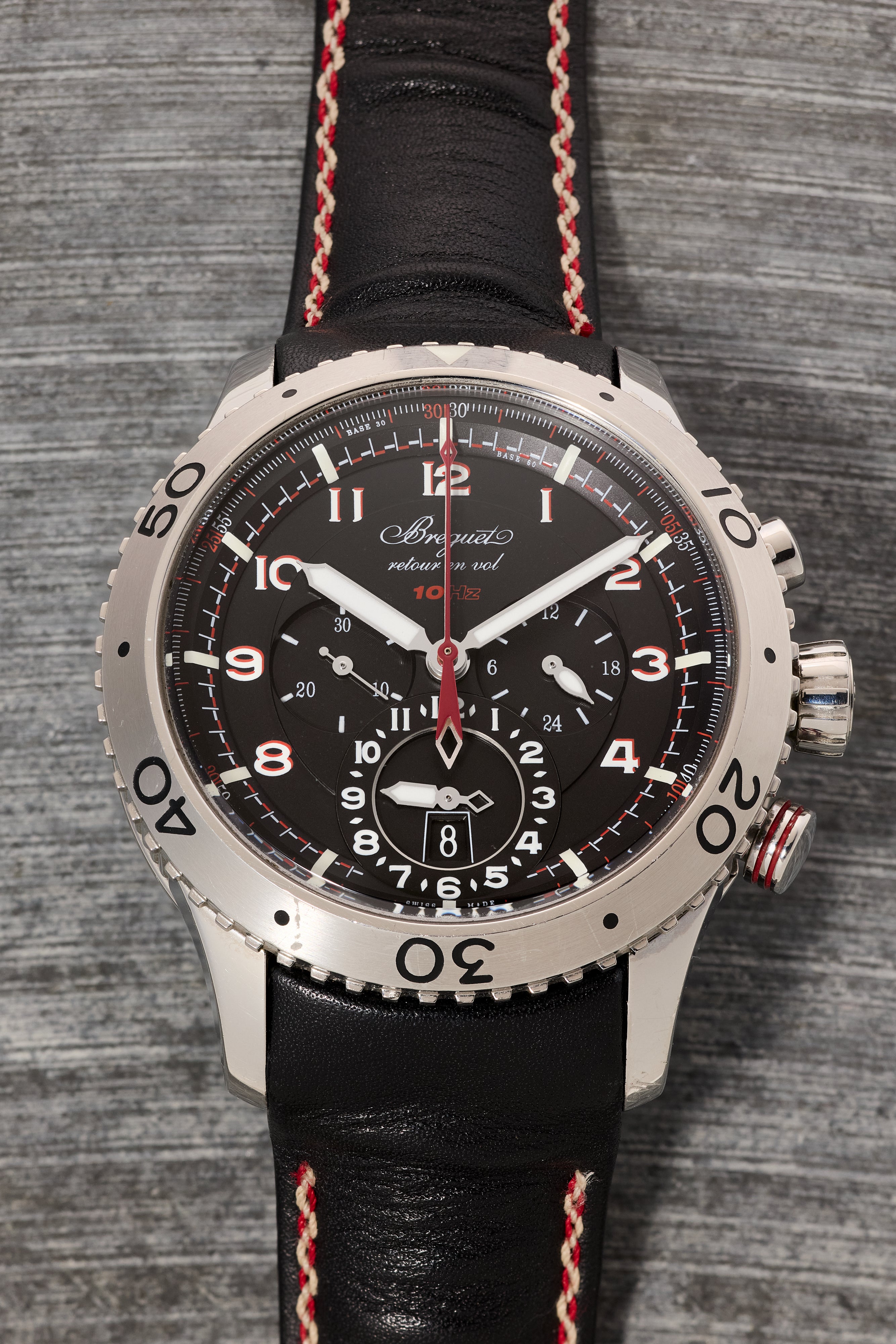 Breguet Type XX - XXI - XXII 2057ST/92/3WU Stainless steel Black