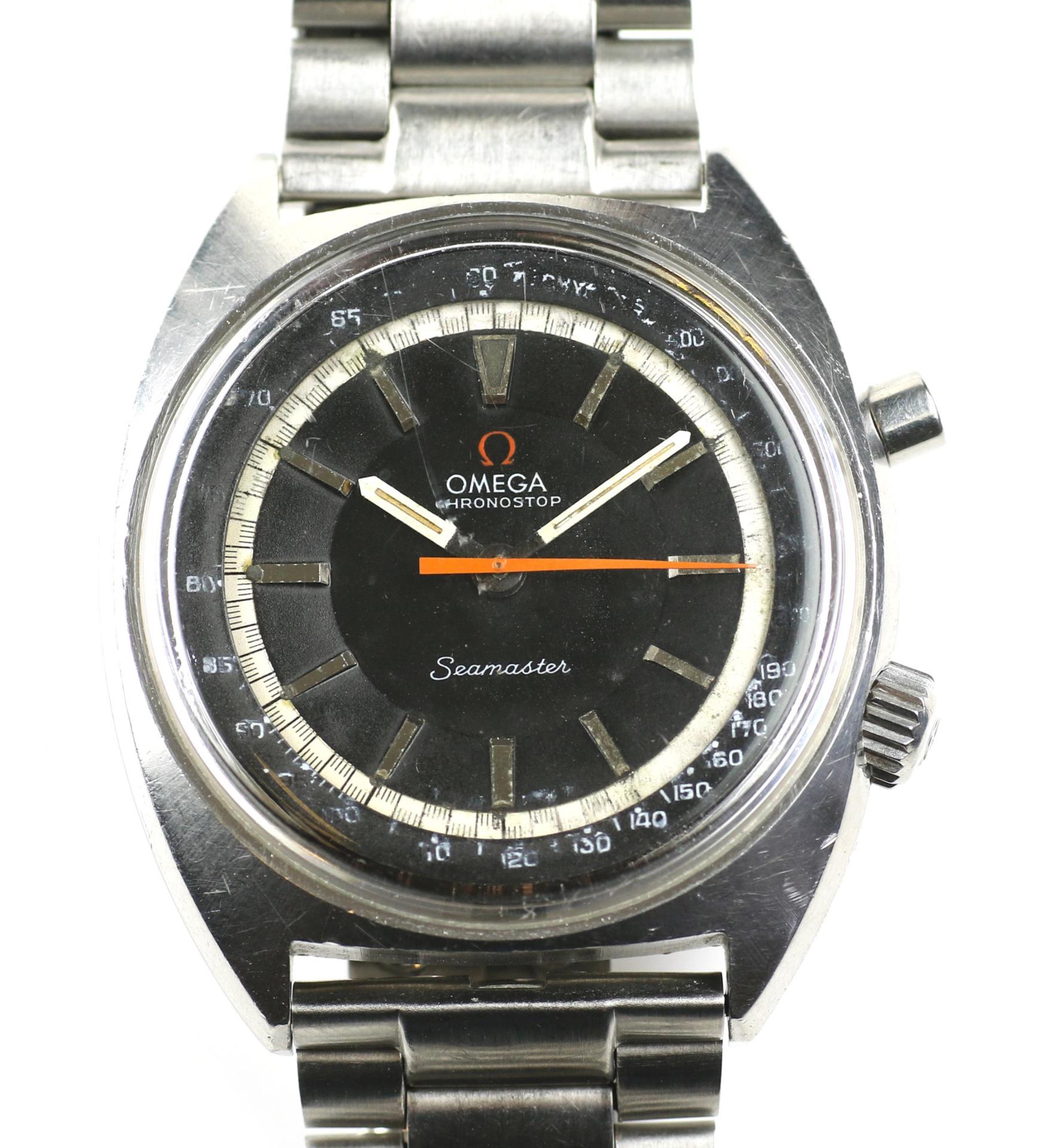 Omega Seamaster Chronostop Stainless steel Black-1