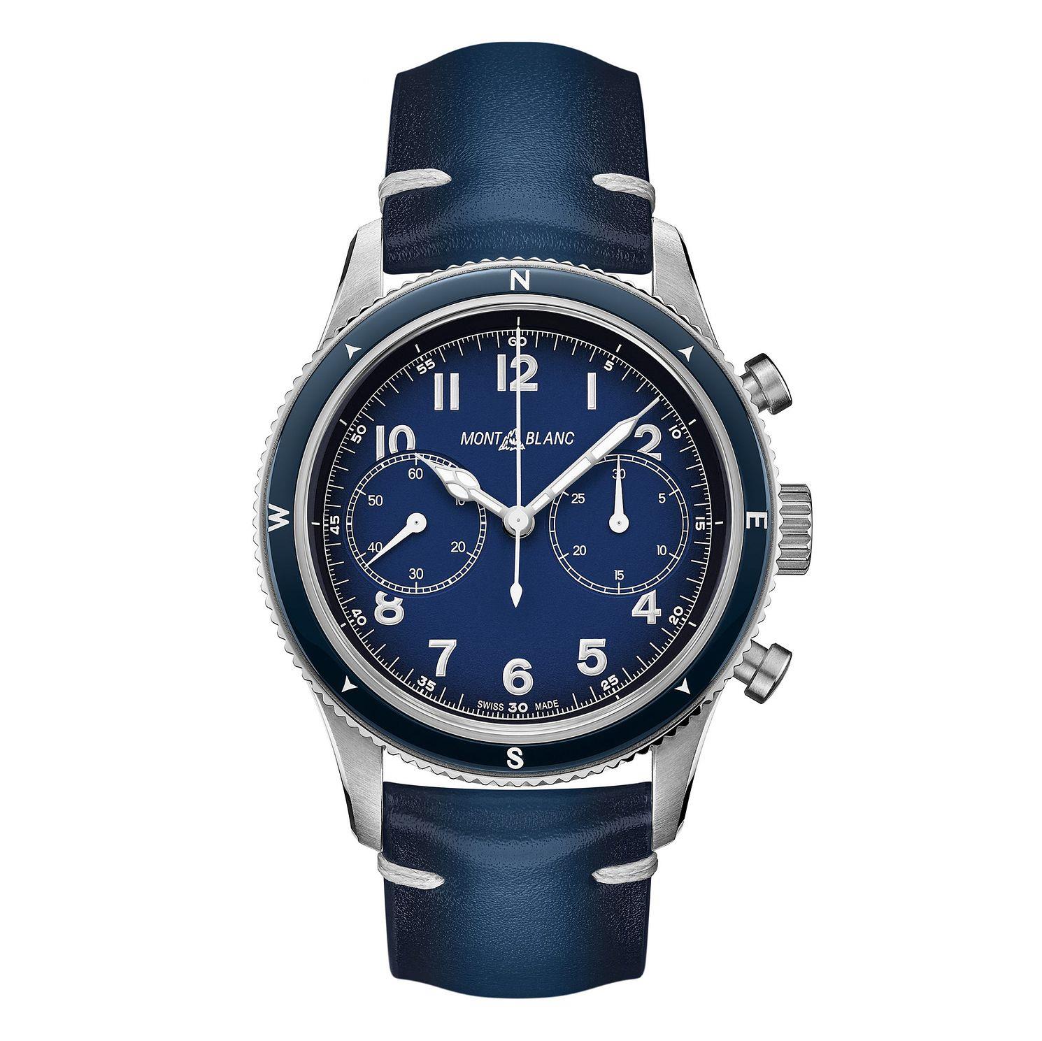 Montblanc 1858 126912 42mm Stainless steel Blue