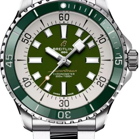Breitling Superocean A17376A31L1A1 44mm Stainless steel Green