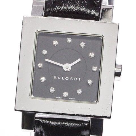 BVLGARI Quadrato SQ 22 SL 22mm Stainless steel Black