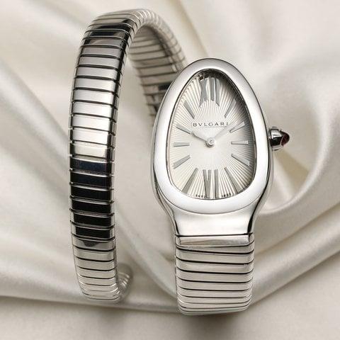 BVLGARI Serpenti SP35S 35mm Stainless steel Silver