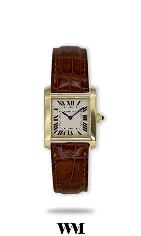 Cartier Tank 1821 25mm Stainless steel and 18k yellow gold White