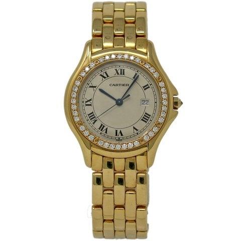 Cartier Cougar 887905 32mm Yellow gold White