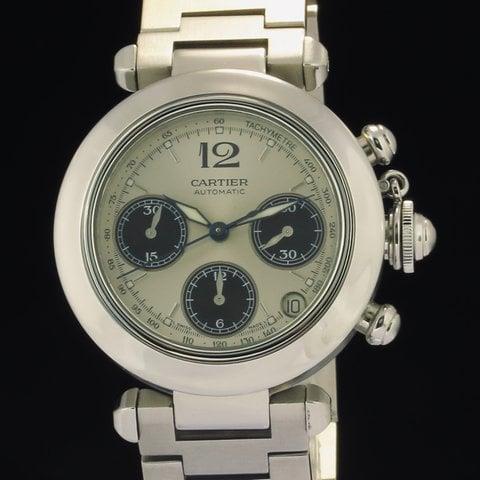 Cartier Pasha C 2412 36mm Stainless steel White