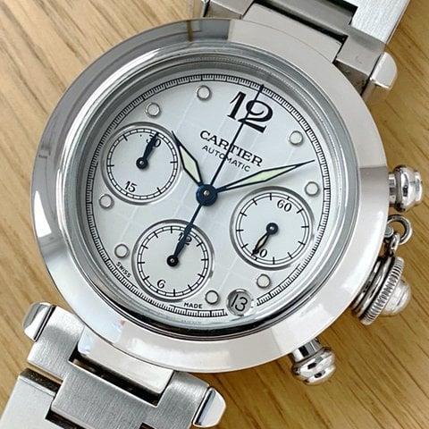 Cartier Pasha C 2412 36mm Stainless steel White