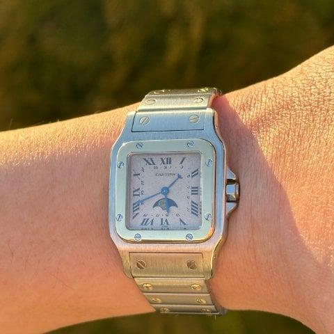 Cartier Santos de Cartier 119901 29mm Yellow gold and Stainless steel Champagne