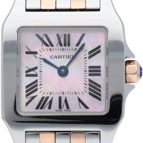 Cartier Santos Demoiselle W25074Y9 20mm Yellow gold and Stainless steel Pink