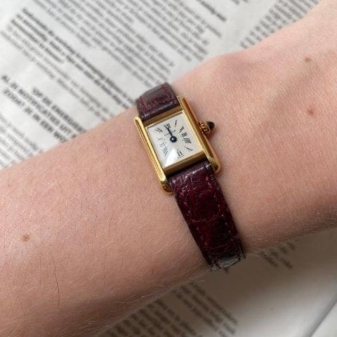 Cartier Tank 828001 Yellow gold White