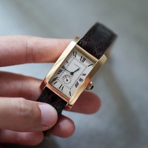 Cartier Tank 811905 23mm Yellow gold White