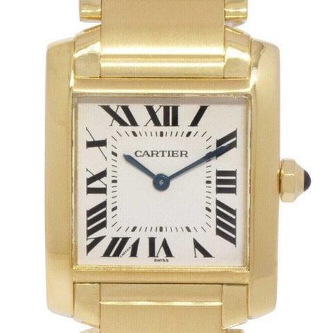 Cartier Tank Française 1821 25mm Yellow gold Silver