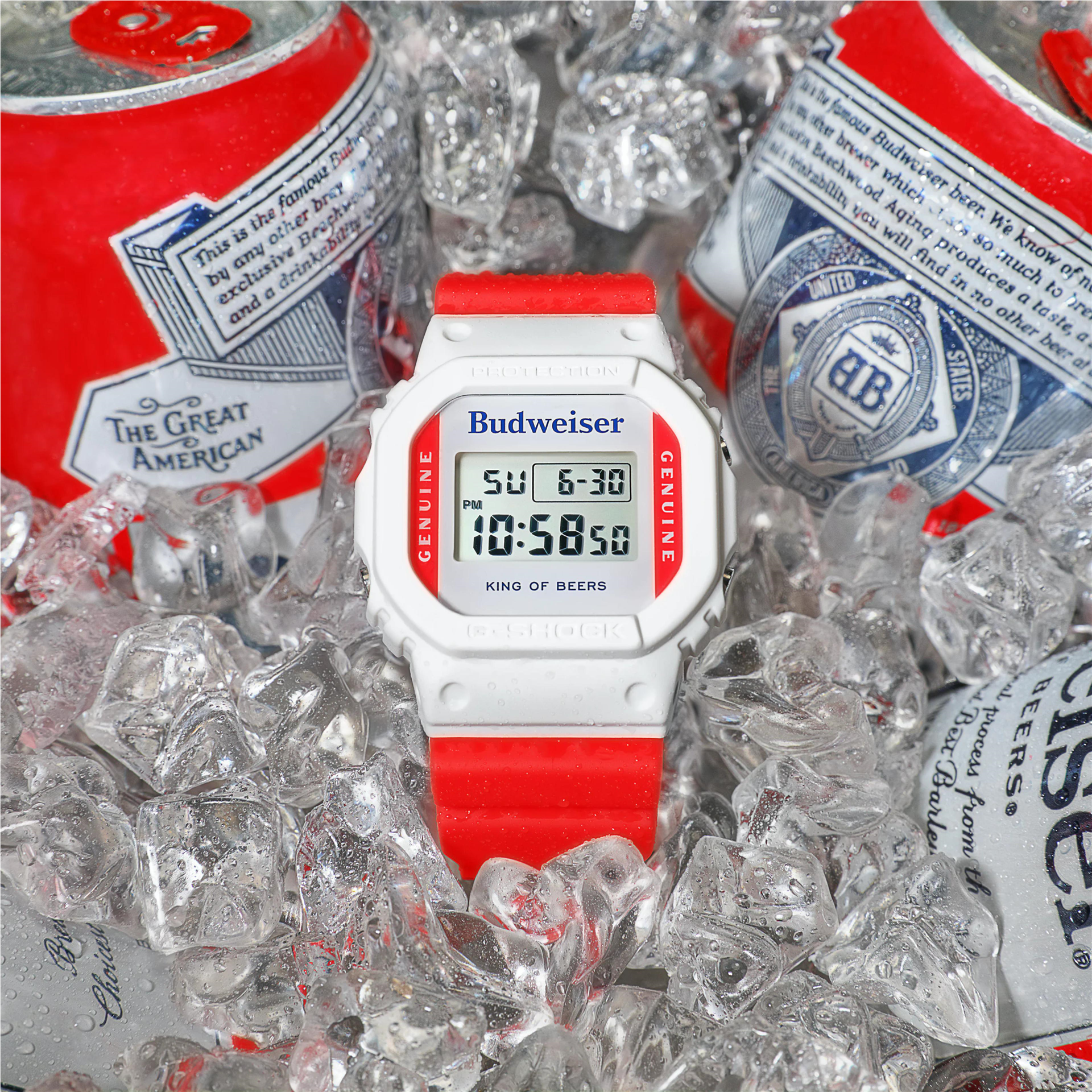 Casio G-SHOCK x Budweiser DW5600BUD20 42,8mm Plastic Red-1